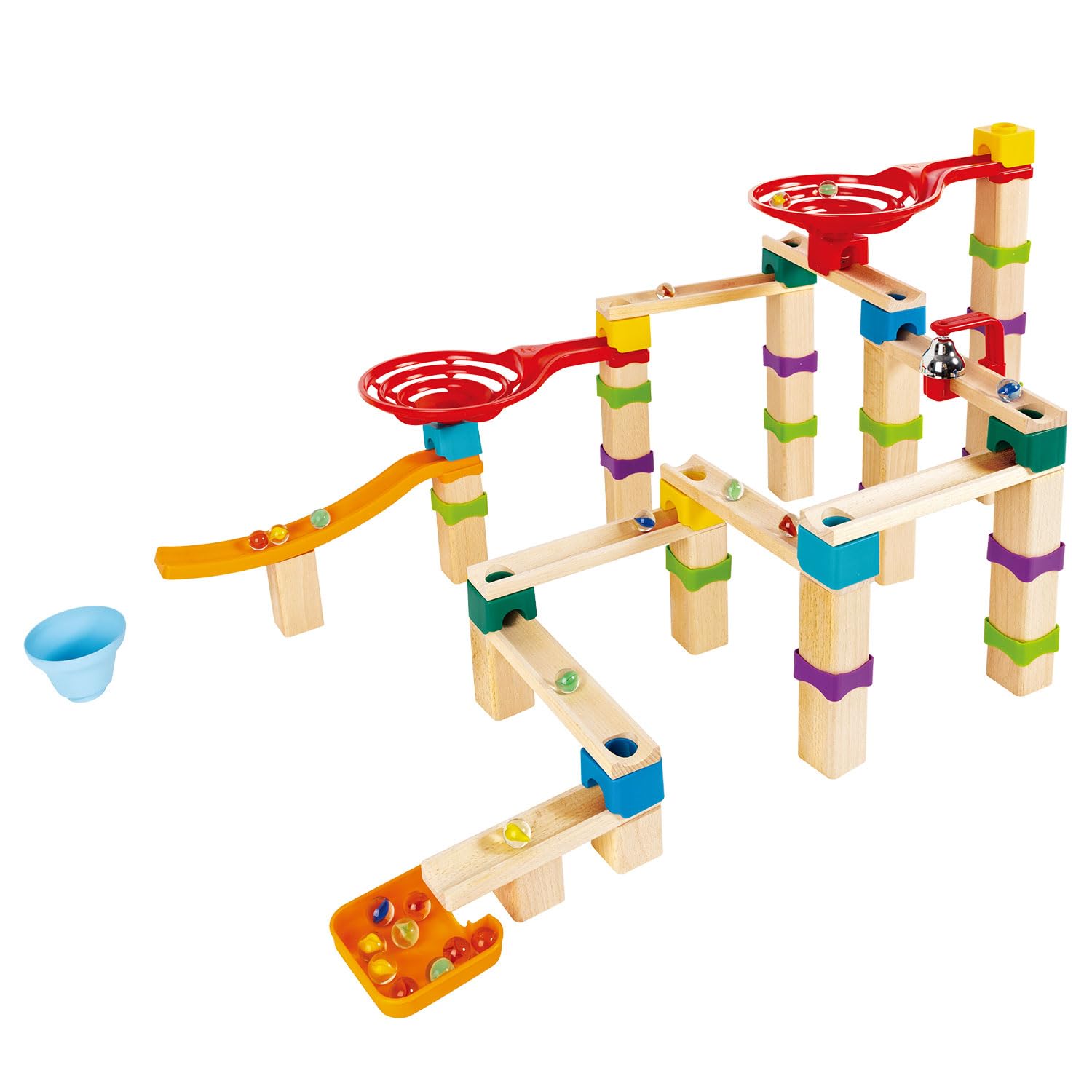 

Hape Reconfigurable Rolling Slider Set, Wooden Slope Toy for Ages 3 and Up, E8863