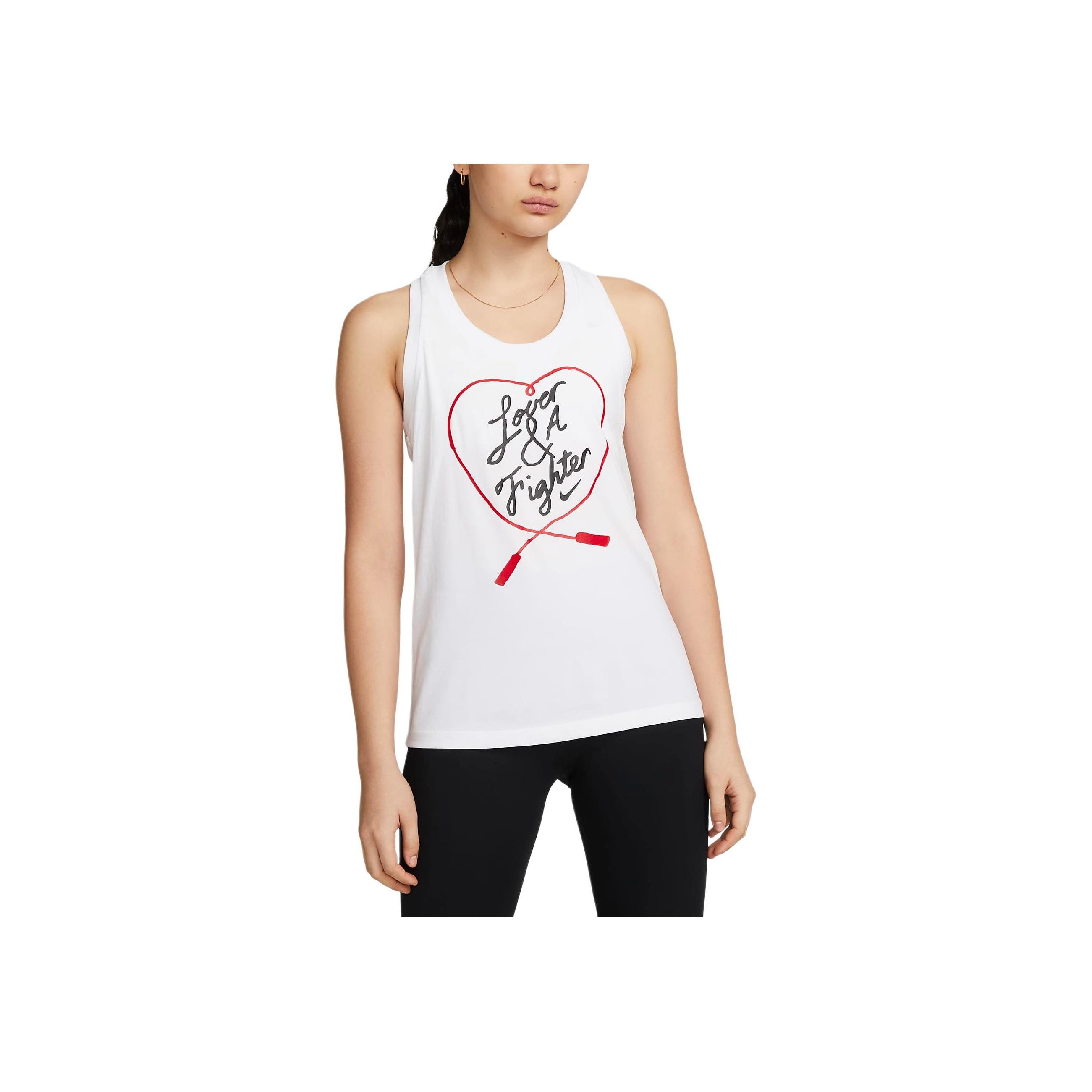 

Nike Dri-Fit Soft Comfortable Quick-Dry Loose Tank Top Women tops White DX7901-100 L