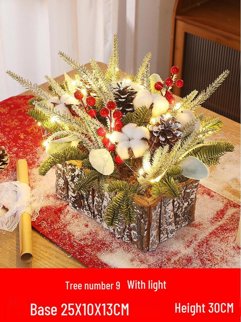 Luminous Mini Christmas Tree Set - Desktop Decoration and Gift