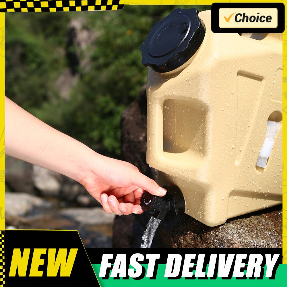 12L Camping-Wasserbehälter Auslaufsicherer Wasserspeicherbehälter Großer Wassertank Tragbarer Eimer Outdoor-Zubehör