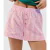Spring and Summer Women's Striped Button Casual Slimming and Versatile Shorts