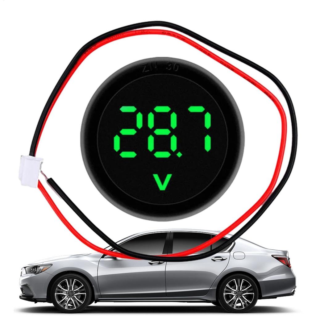 Voltmeter, Digitales Voltmeter - LED Digitalanzeige Autometer DC4- Wasserdicht |