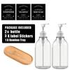 500ml Bathroom Soap Dispenser Bottle Shampoo Shower Gel Refillable Bottle Travel Storage Bottle Transparent Lotion Bottles with Labels