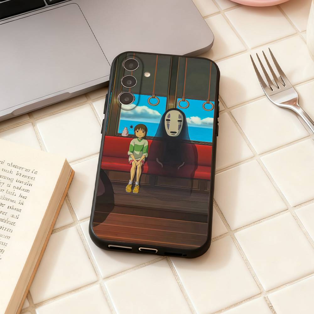 S-Spirited Anime A-Away Phone Case For Samsung Galaxy A73,A72,A71,A70,A53,A52,A51,Others Soft Black Shell
