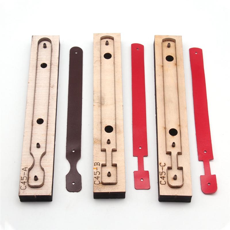 Wooden Punching Die Key Chain Stencil Tools Keychain Handcraft Pendant Template DIY Leather Tool Cutting Mould Easy Install A
