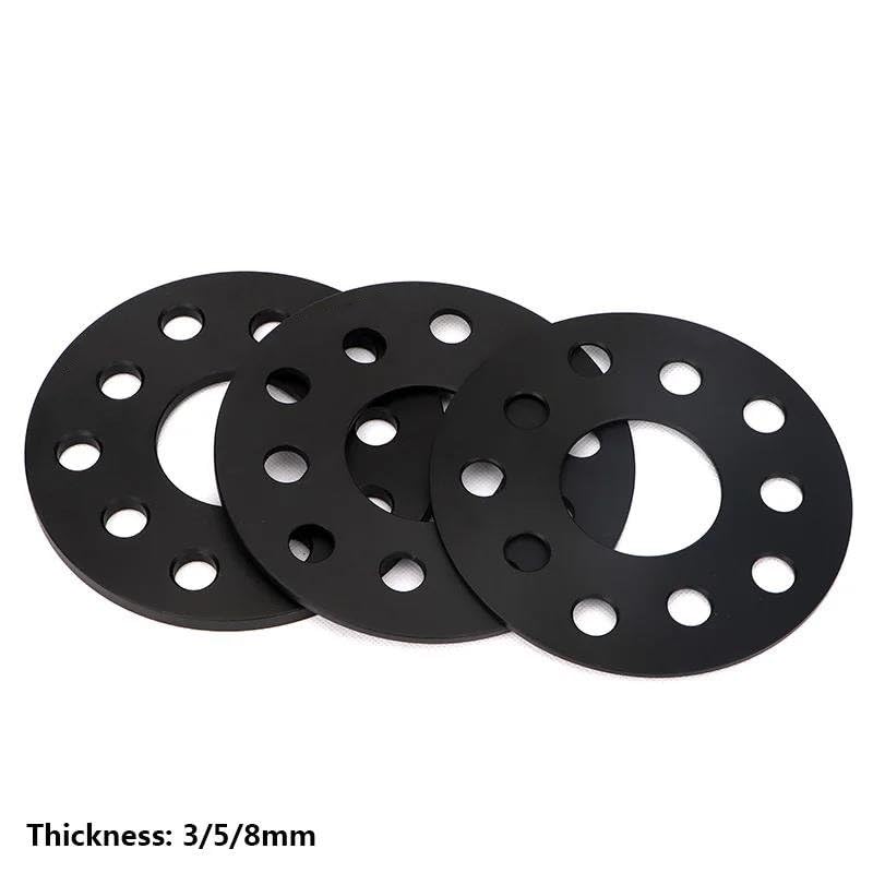 Hub Spacer Universal Forged Aluminum 2pcs 3/5/8/10/12mm Wheel Spacer Adapter PCD 5x120 CB 65.1mm Wing Spacer (12mm)