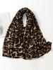 Elegant Women Retro Silk Scarf Leopard Zebra Print Wrap Shawl Lady Bandanas Hijab Beach Long Scarve Pareo Headscarf Fashion New