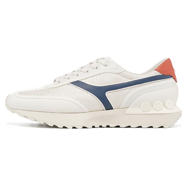 Li-Ning 1990 Comfortable Versatile Non-Slip Wear-Resistant Low-Top Running Shoes Men sneakers White Blue Red ALJT047-1