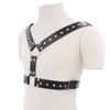 SM Cool Men's Clothes Binding Leather Sexy Clothes Stage Performance Toys Binding Clothing Armor