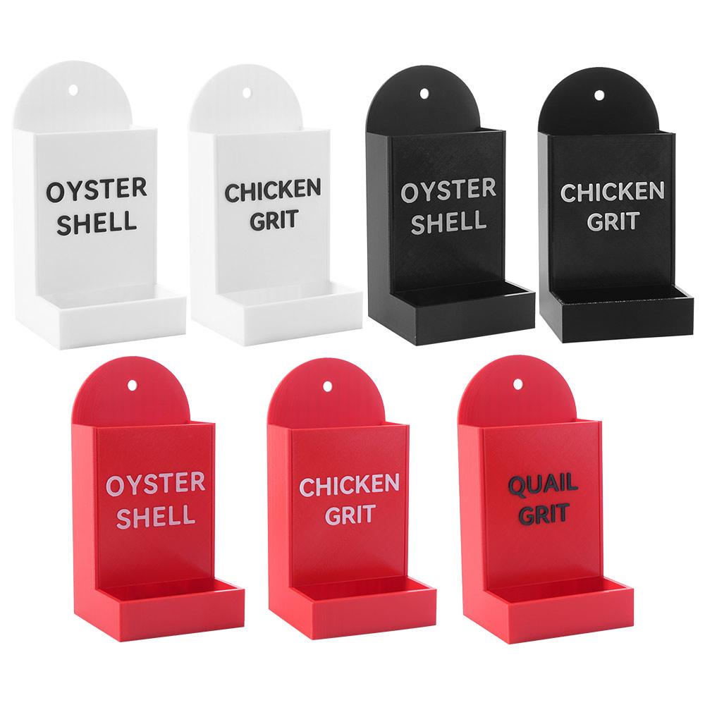 Cute Hanging Chicken Feeder Trough Wide Mouth Gravity Gravity Poultry Feeder Creative Home Decor Grit Dispenser Oyster Shell