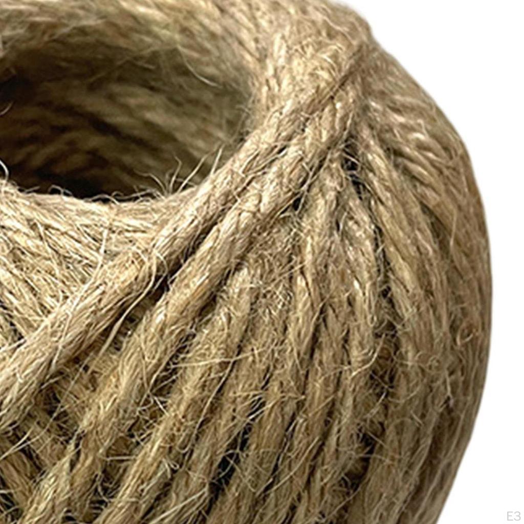 Fine Jute Twine Hemp Gift Wrapping Rope for DIY Artwork Packing Bundling