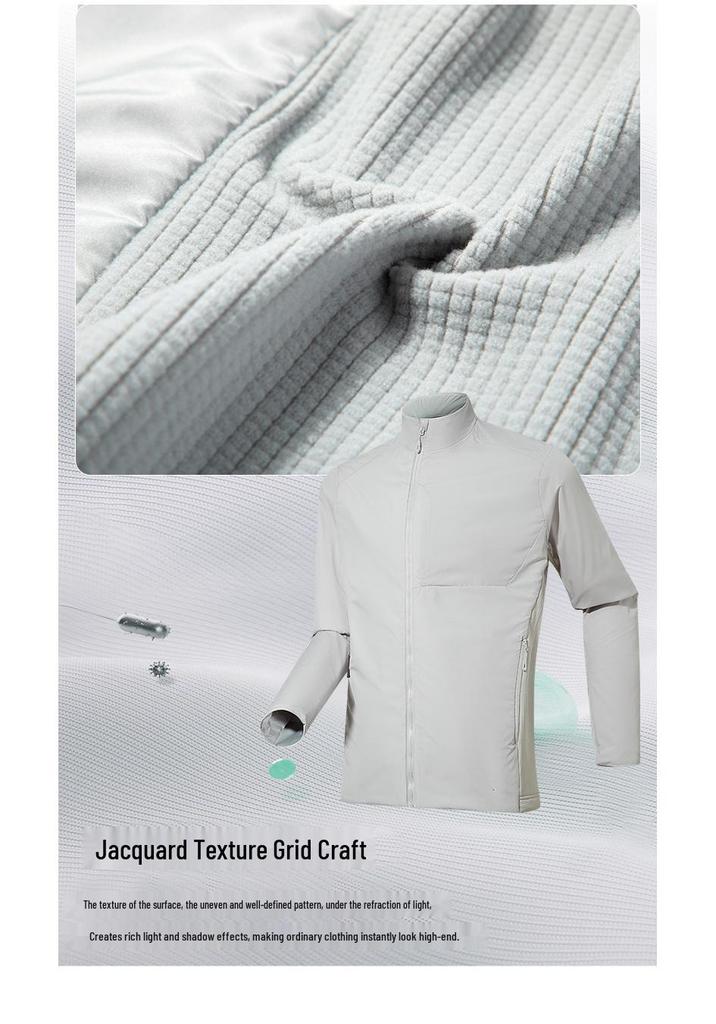 Sunstone Unisex Lightweight Outdoor Cotton Jacket with Stand Collar and Long Sleeves