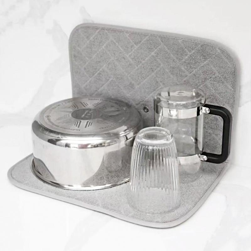 1PC Foldable Dish Drying Mat for Small Spaces Drain Rack 45x36.7x7.5cm