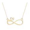Women Necklace Number Eight Heart Pendant Adjustable Length Choker Necklace Hollow Non-fade Necklace Jewelry Accessory