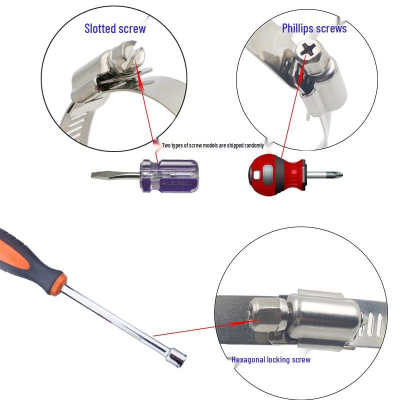 Univerzální nerezový držák hadicové svorky pro venkovní použití pro sledovací kamery a pouliční osvětlení, vodotěsný.