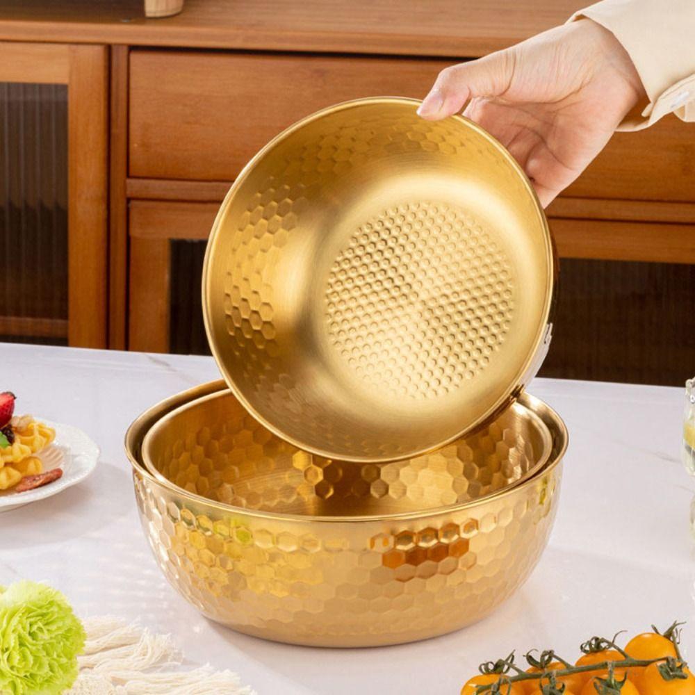 Hammered Wash Basin Large Capacity Washing Basket New Soup Bowl Vegetable