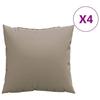 VidaXL Sofa Cushions Set of 4 Taupe 50x50 Cm Fabric 360389
