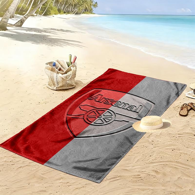 Asciugamano da Spiaggia con Stampa Arsenal Football Club, Asciugamano Grande Morbido ad Asciugatura Rapida per Spiaggia Campeggio Nuoto