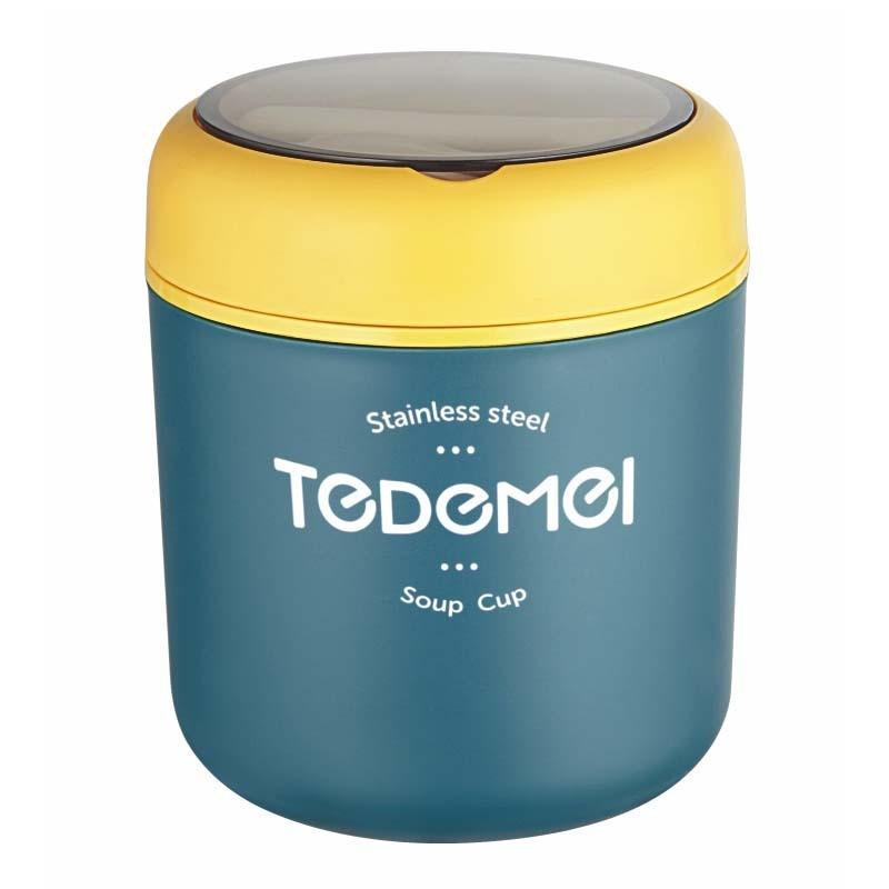 530ML Stainless Steel Soup Cup Thermal Lunch Box Food Container With Spoon for School Children