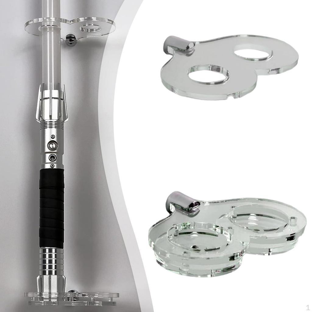 Light Stand Wall Mount Holder,Acrylic,for Most Hilts,Wall Mounted Hanger Storage Display Rack