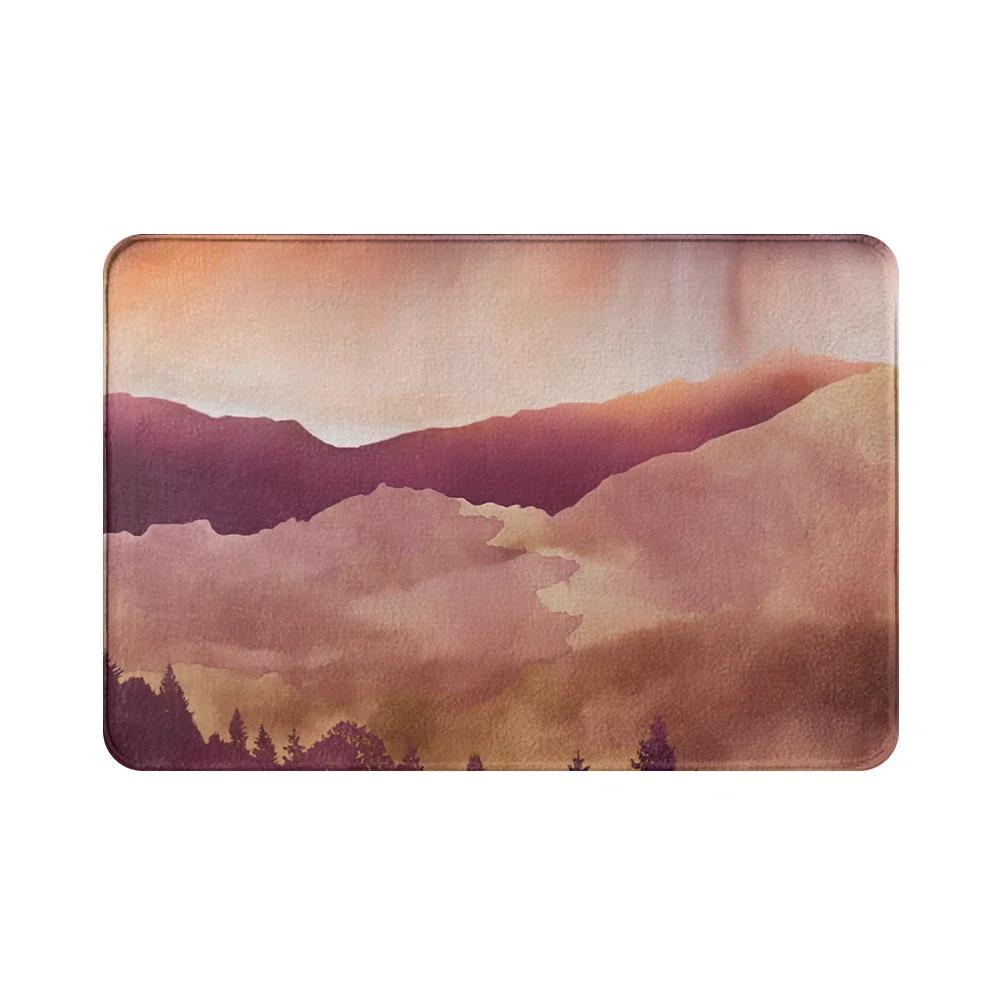 

Red mountain print Doormat Kitchen carpet Entrance door mat bathroom mat Carpet in the bedroom Lounge Rug Home Decor Foot mat 400mm x 600mm