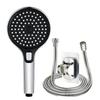 New Round Booster Shower Head Three-speed Large Panel Handheld Shower Head Home Bath Shower Set