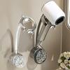 Wall Hair Dryer Holder Wall Mount Suction Cup Blow Dryer Stand Angle Adjustable Hair Dryer