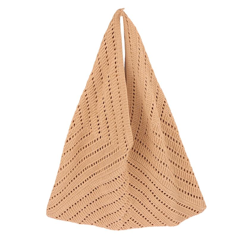 Artistic Style Colorful Knitted Bag Fashionable Casual Shoulder Bag Large Capacity Fresh Commuter Tote Bags For Women Gift