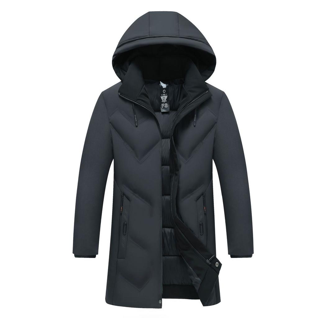 Herren Lang Warme Dicke Fleece Mütze Parkas Herren Jacken Winter Neu Herren Herbst Oberbekleidung Outfits Klassische Wasserdichte Freizeit Parkajacke Mantel