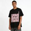 Women's Casual Short Sleeve T-Shirt with Pink Glitter Wasted Print Trendy Streetwear for Daily Wear and Hangouts Pure cotton T-shirt