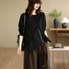 DIMANAF 2026 Plus Size Autumn Women T-Shirts Tunic Shirt Oversize Loose Pullover Casual Lady Tops Cotton