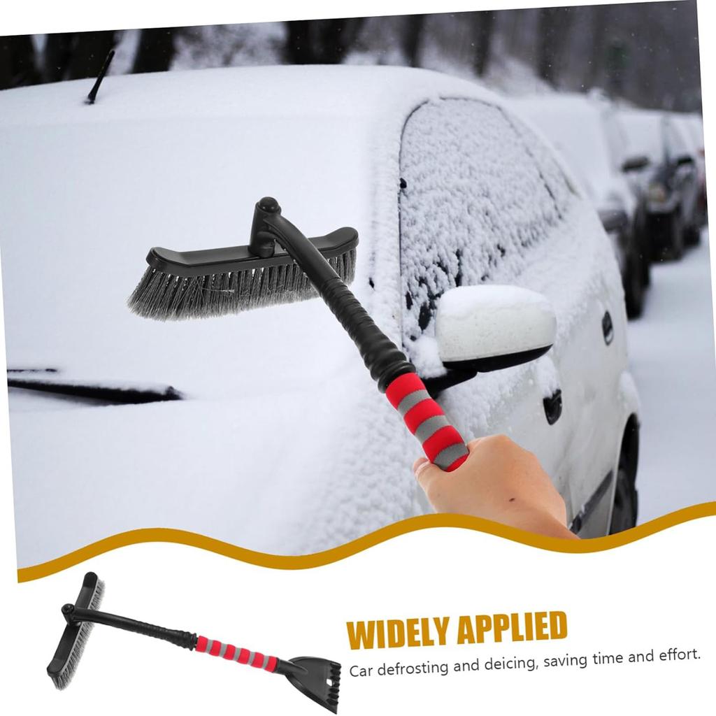Portable Snow Scraper Ergonomic Grip Efficient Ice And Frost Removal Tool For Trucks Suvs Snow Brush For Windshield And Window Cleaning