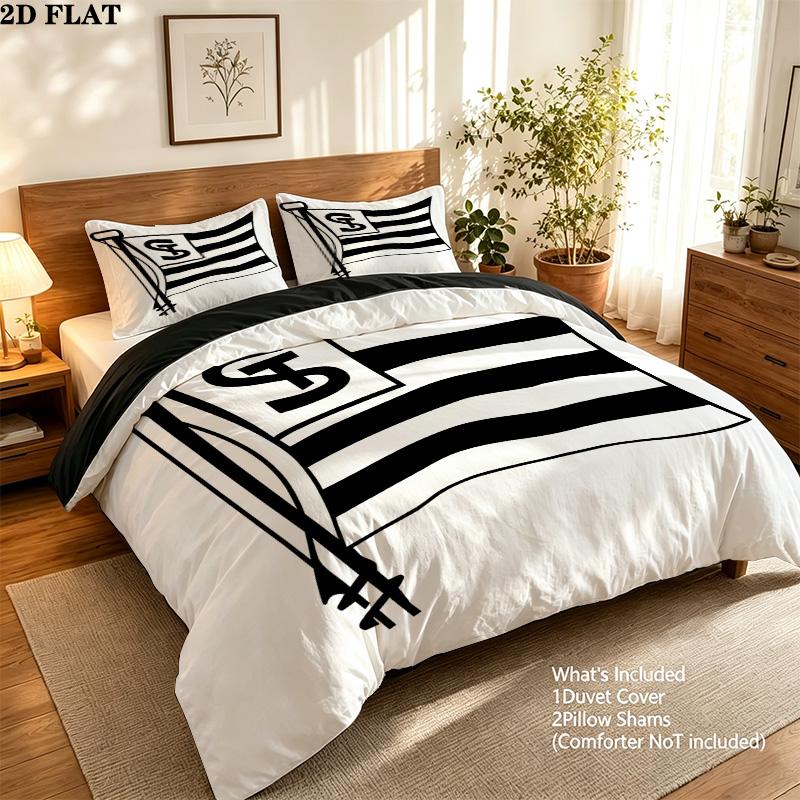 Sk Sturm Graz Pattern Bedding Quilt Set Quilt Cover Pillowcase Home Birthday Gift(1 * duvet cover + 2 * pillowcase, without core)