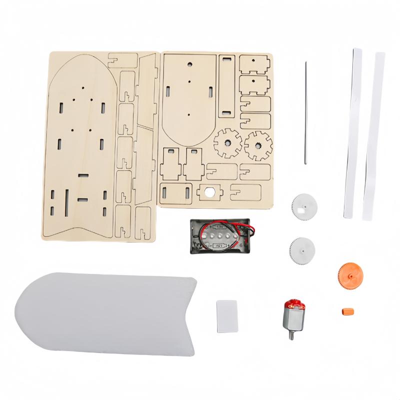 DIY Boat Model Material Set Wood Boat Building Kit 3D Assemble Wooden Paddle Steamer Creative Teaching Educational Scien Toy