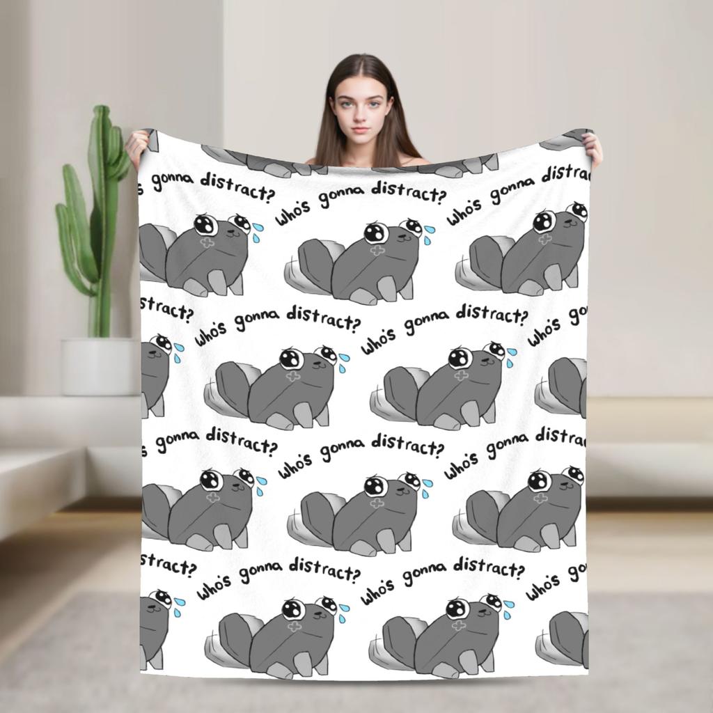 Pebble Dandys World Hra Deka Fleece Zima Přenosná Lehká Přehozová Deka na Lůžkoviny Cestování Plyšová Tenká Prošívaná Deka