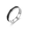 Bxzyrt 4mm Partner Fingerring Edelstahl Schwarz Weiß Epoxid Mädchen Ringe Männer Partnerringe Frauen Goldfarbe Verlobungsringe Schmuck Trendige Ringe