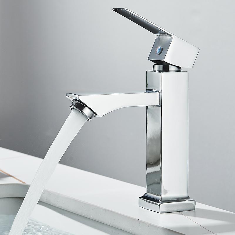 Basin Sink Bathroom Faucet Deck Mounted Single Cold Water Basin Mixer Taps Matte Black Lavatory Sink Tap Crane