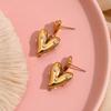 MamacitaSlay Elegant Imitation Pearl Heart Earrings 316L Stainless Steel Fashion Women Jewelry For Wedding Party Daily Wear