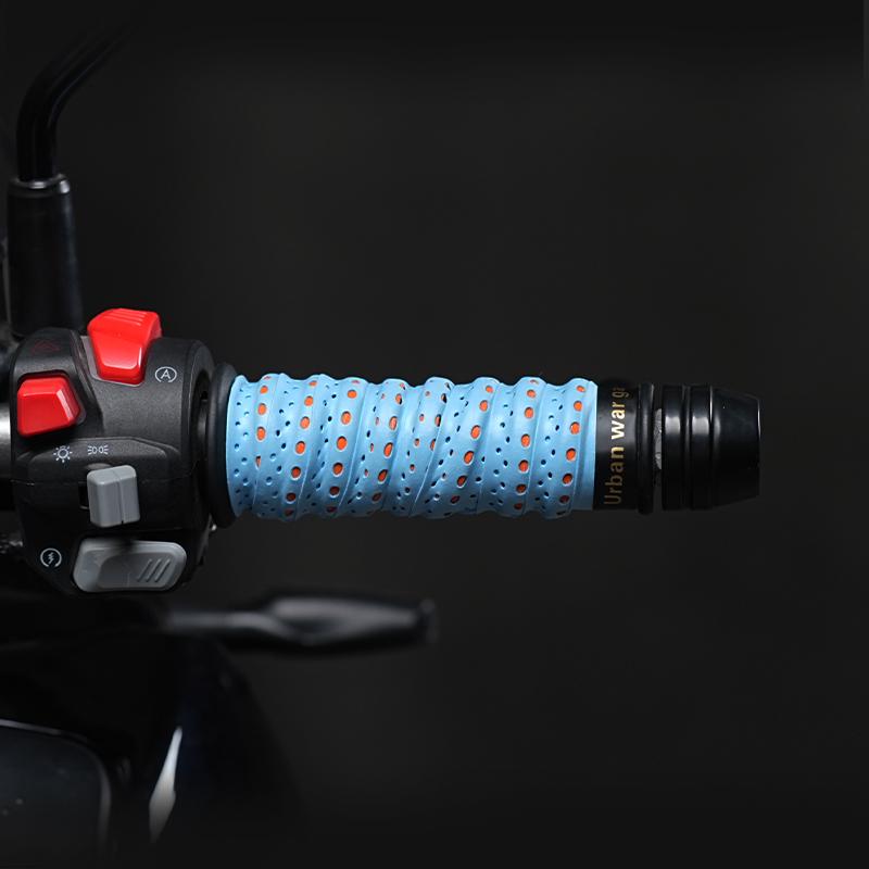 Anti-Slip Leather Motorcycle and Electric Scooter Handlebar Grip & Twist Cover
