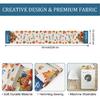 Bonhause Turkey Thanksgiving Table Runner 13x90 Inch Fall Autumn Maple Leaves Gobble Happy Harvest Kitchen Dinning Table Decoration for Indoor