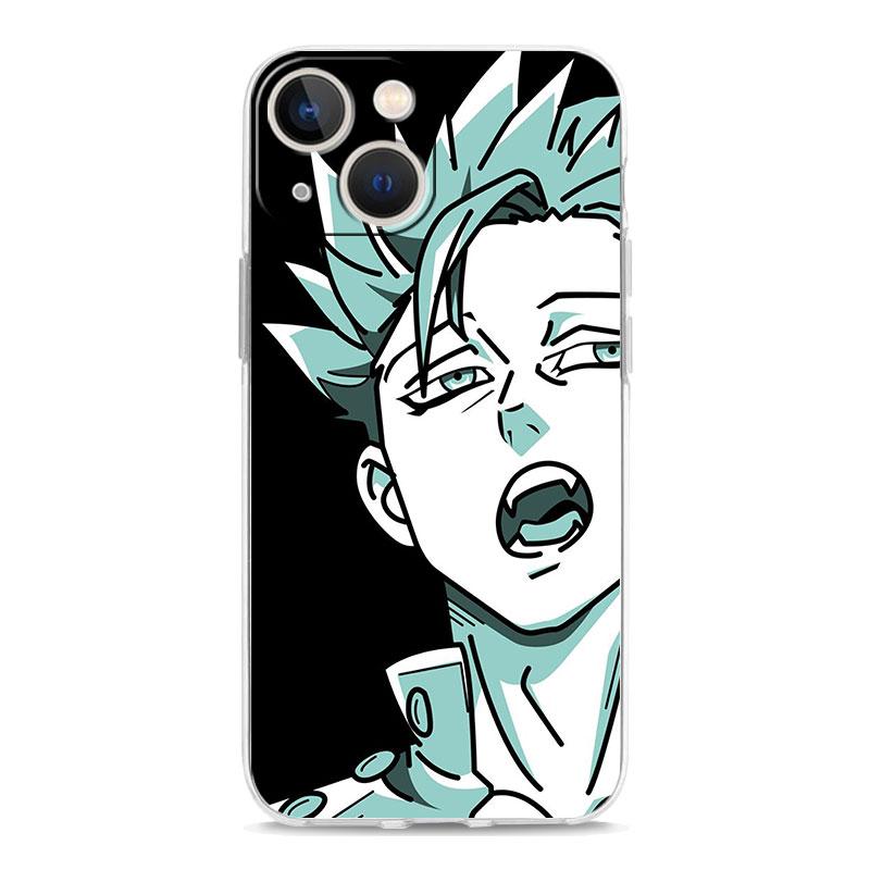 

Прозрачный мягкий чехол для телефона Tanjiro Anime The Seven Deadly Sins для iPhone 14 13 12 11 Pro Max XS X XR SE 7 8 Plus, прозрачный чехол iPhone 14 Plus