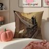 Art Magazine TThe NNew Yorker Cushion Cover Pillowcase Short Plush Invisible Zipper Room Sofa Cushion Cover