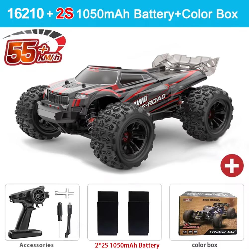 MJX 16208/16209/16210 RC Car 2.4G 4WD Remote Control Off-Road Vehicle Brushless High-Speed Racing Climbing Crawler 2S 3S Battery
