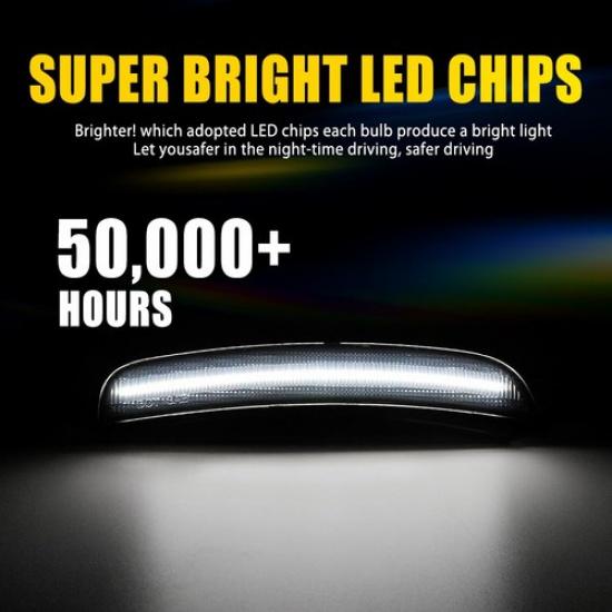 2015- Fit Dodge Front Marker Side Charger Fender Light LH+RH White Smoked