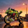 Hightech 1:8 Maßstab Motorrad Bausteine Stadt Motorrad Lokomotive Modulare Steine Modell Spielzeug Für Geschenke