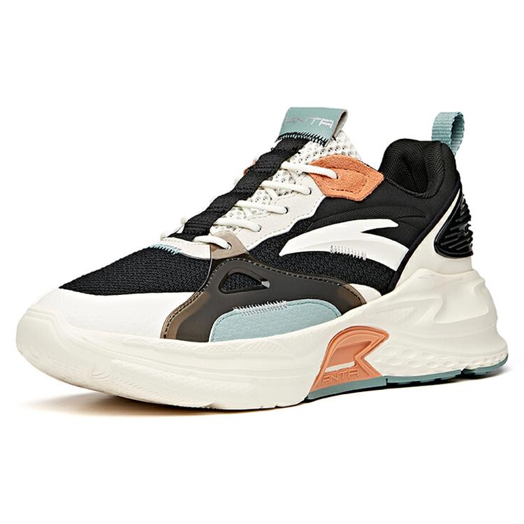 ANTA Life Collection Casual Shoes Men's Low top Black/Ivory White/Gray Green 112118812-1