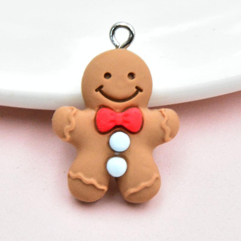 Creative Christmas Cartoon Gingerbread Man Keychain Pendant