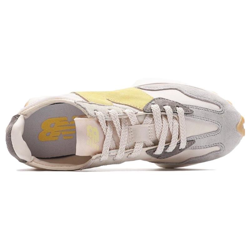 New Balance Nb 327 Comfortable Durable Lightweight Low Top Marathon Running Shoes Women sneaker Gray Yellow WS327JTL