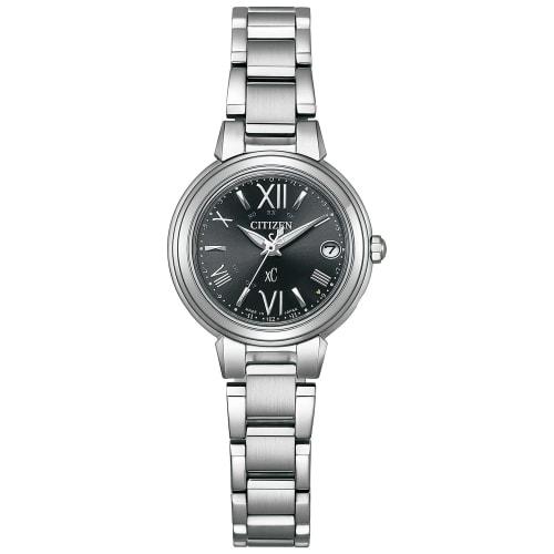 Citizen XC Eco-Drive Radio-Controlled Watch, Water Resistant, Silver/Black, ES9430-89E, Women's