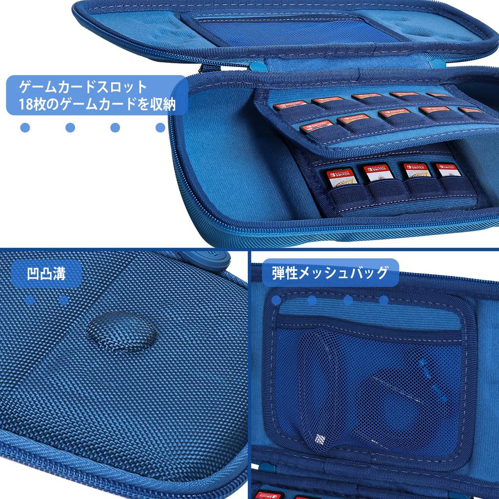 Armazenamento dedicado Compatível Hori Grip Controller para Nintendo Switch Split Pad Azul [Aenllosi case] Pro/Compact (Somente caso)